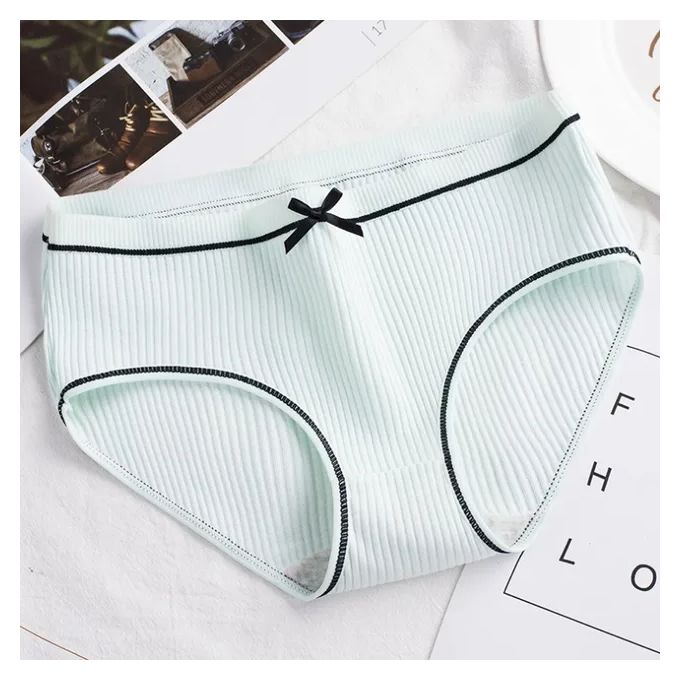 Women Underwear Set Mid-Waist Cotton Panties Lingerie