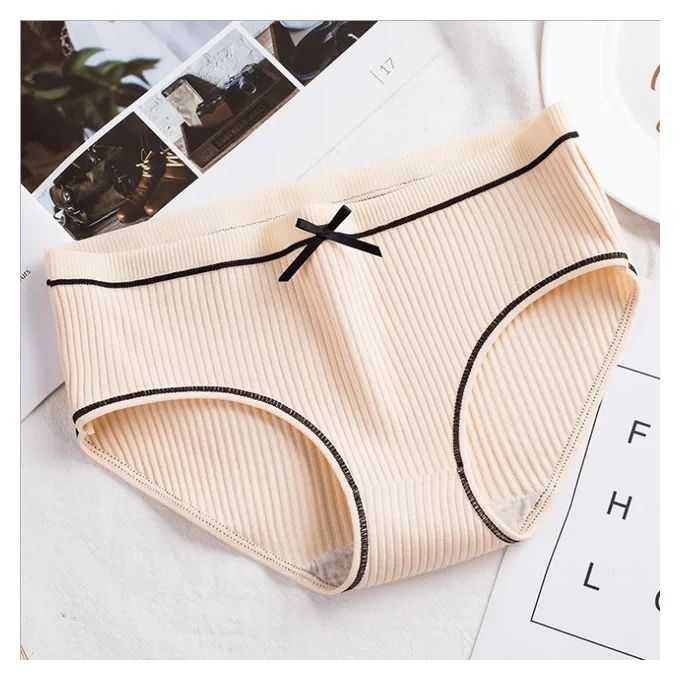 Women Underwear Set Mid-Waist Cotton Panties Lingerie