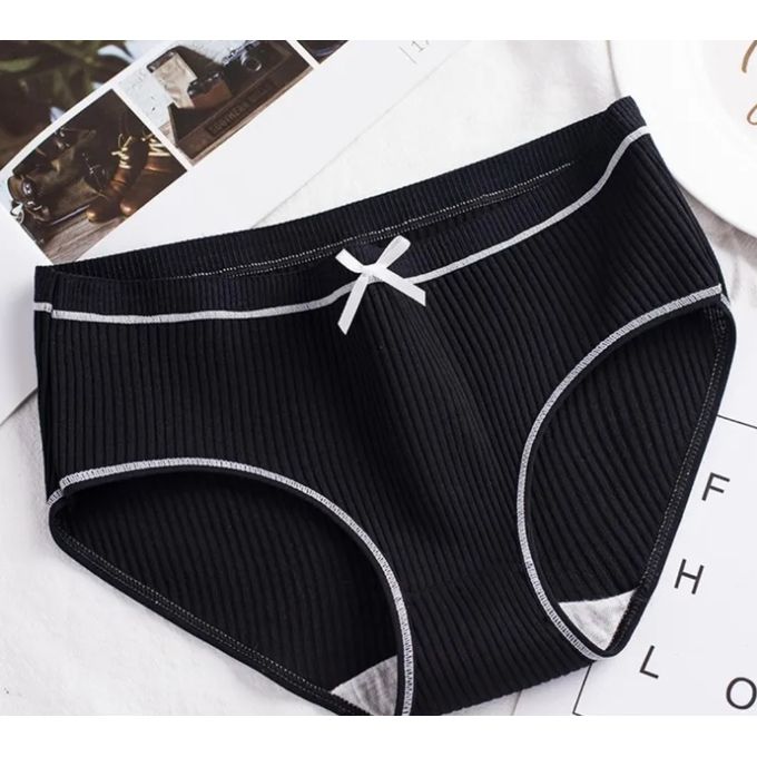Women Underwear Set Mid-Waist Cotton Panties Lingerie