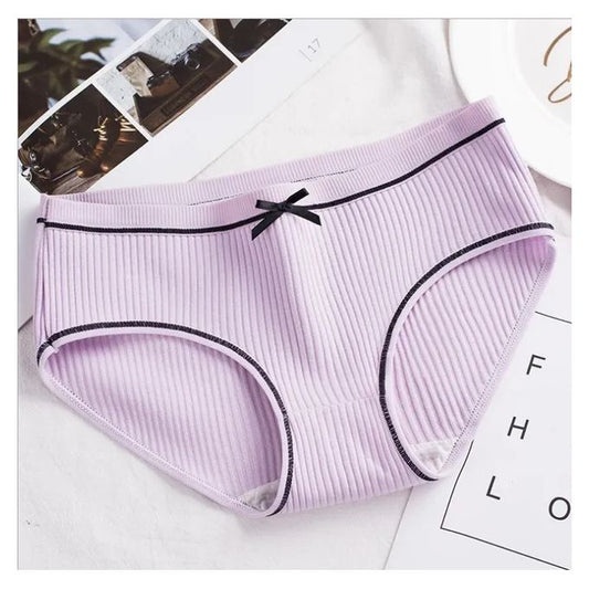 Women Underwear Set Mid-Waist Cotton Panties Lingerie