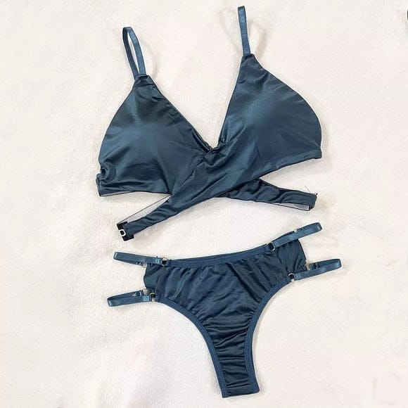 Ladies Imported Silk Light Padded Push-Up Bra Set