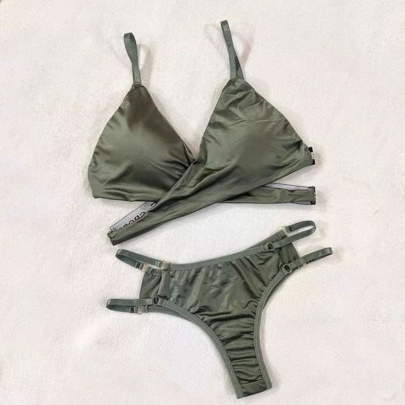 Ladies Imported Silk Light Padded Push-Up Bra Set