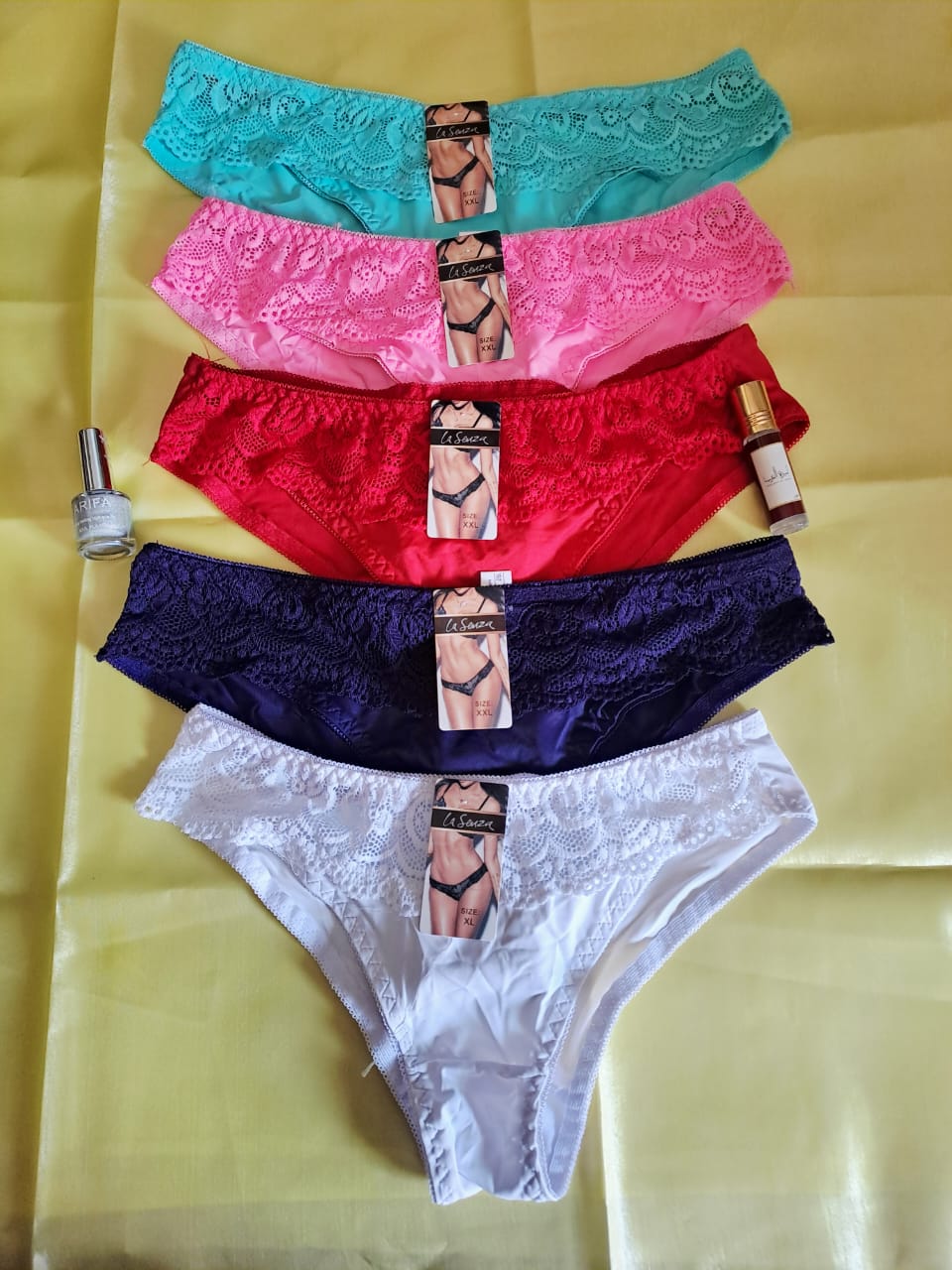 Pack of 2 Lace Trimmed Thong Panties