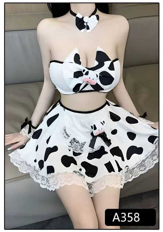 Playful Cow-Themed Cosplay Set