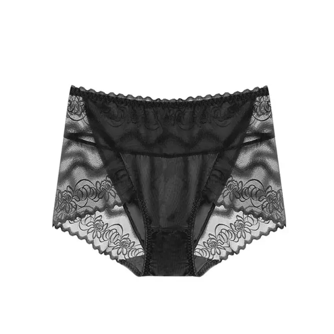 Splicing Underwear – Lace High-Waisted Panties (Pack of 2)