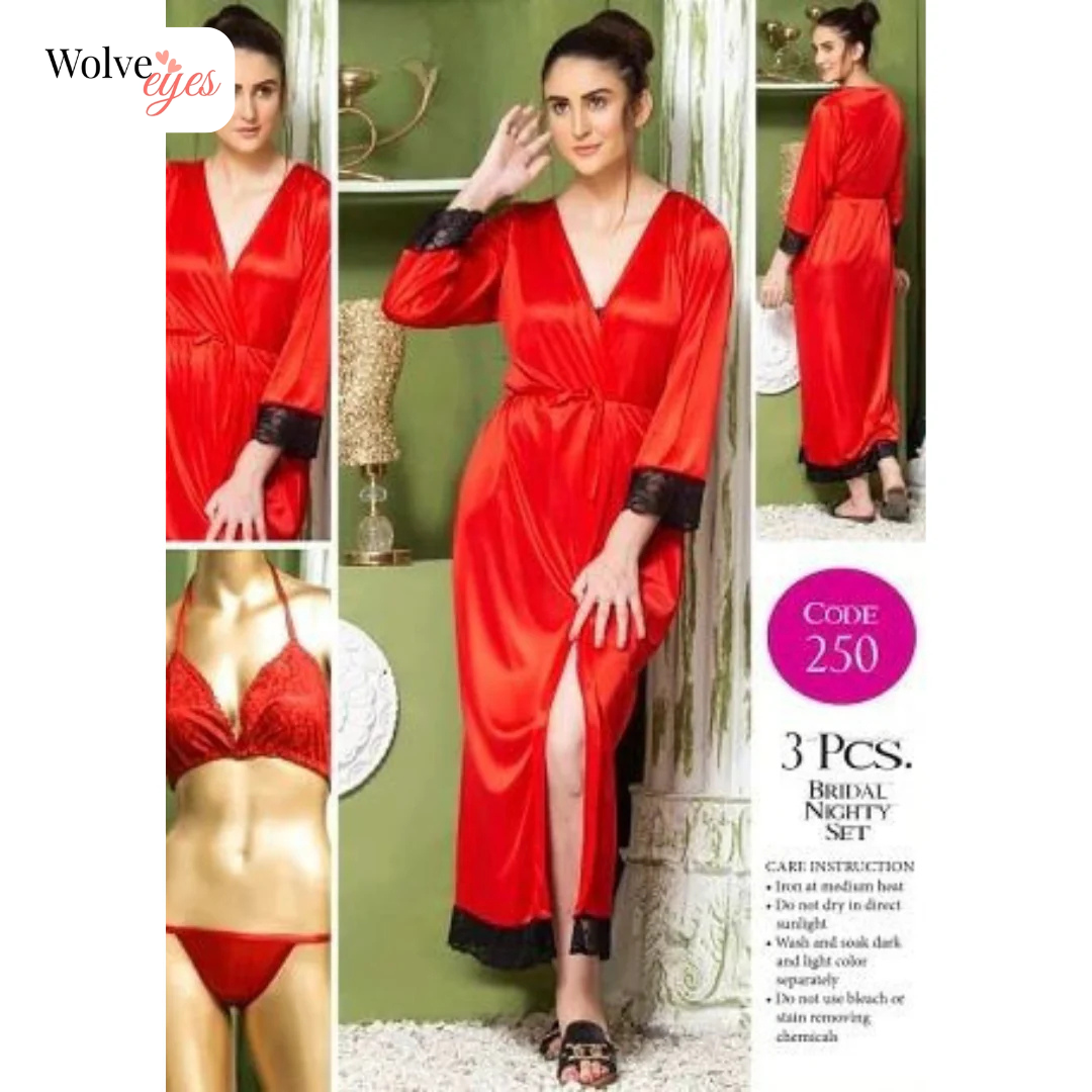 Relaxing 3-Piece Silk Sleepwear Set