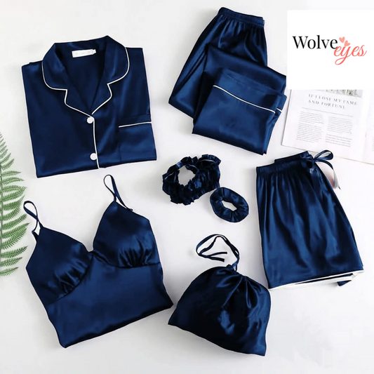 Silk Nightwear Set – 7 Pieces