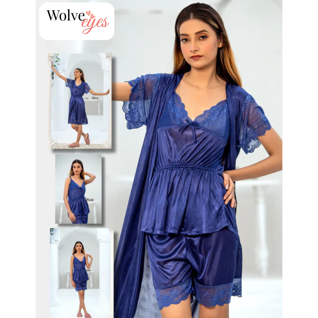 Beautiful 3-Piece Bridal Nighty Set