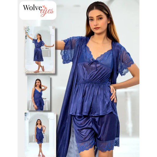 Beautiful 3-Piece Bridal Nighty Set