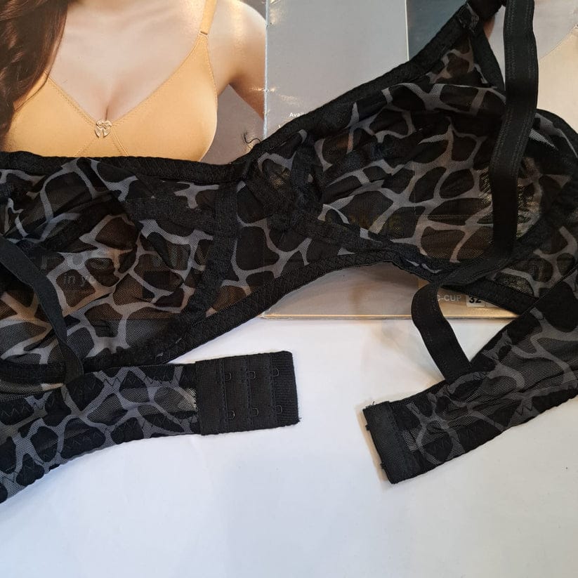 Galaxy Transparent Bra – Soft Net Cheetah Print Brasserie