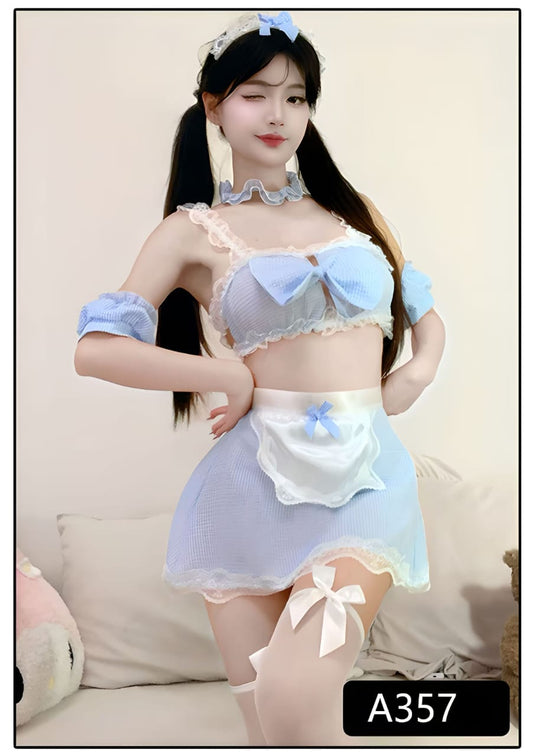 Pastel Dream French Maid Set – Baby Blue