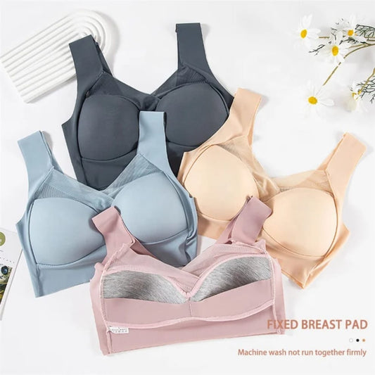 Seamless Wireless Padded Sleep Bralette – One Piece Comfort Bra