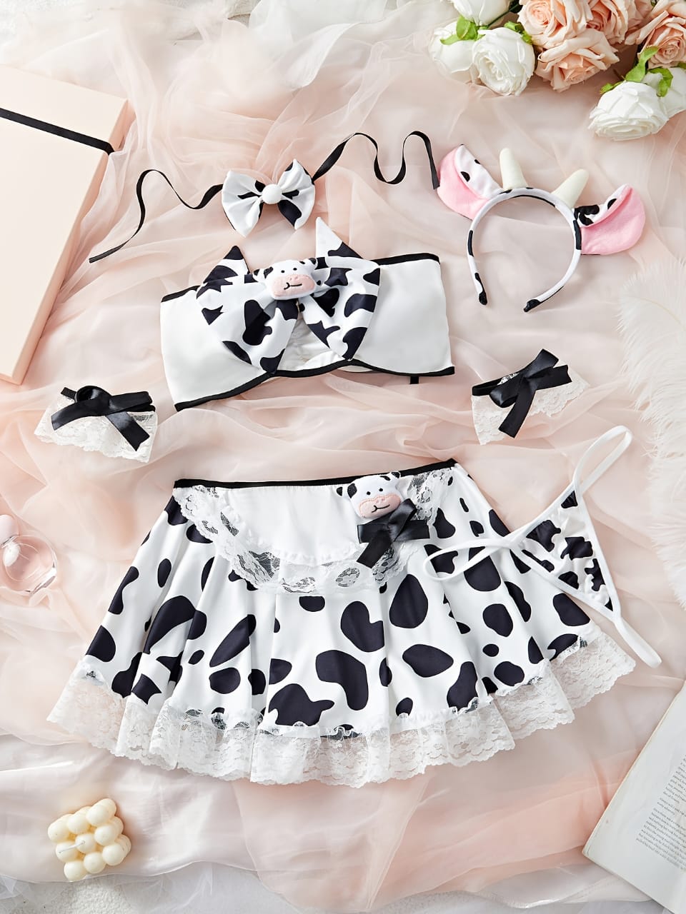 Playful Cow-Themed Cosplay Set