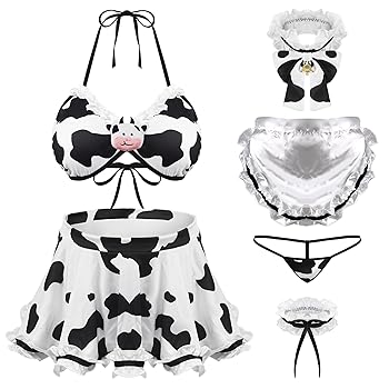 Playful Cow-Themed Cosplay Set