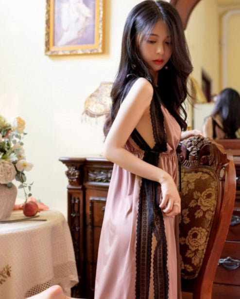 Elegant Lace Trim Nightgown
