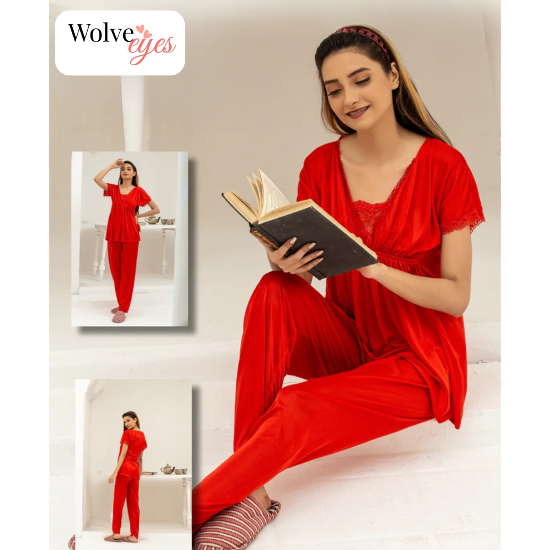 2-Piece Bridal Nightwear Set – Soft & Chic Sleepwear